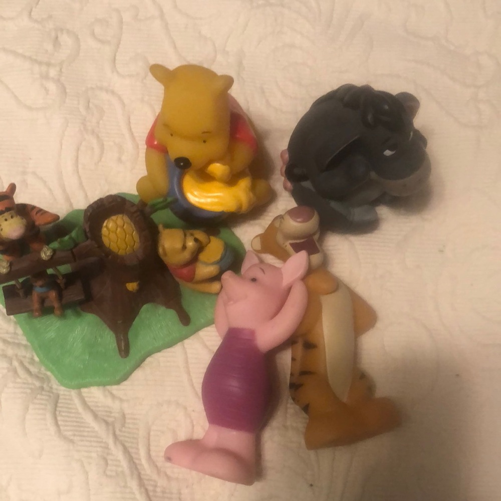 Rare Disney Winnie the Pooh 5 Figurine Set